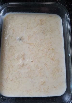 A picture of Vermicilli with milk# Eid k pakwan.
