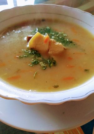 Una foto de Sopa de Pollo y Avena