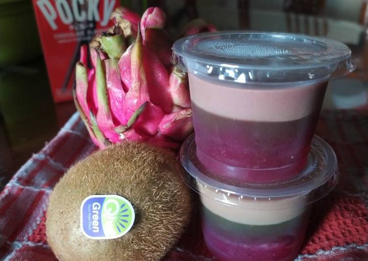 Resep Agar-agar tiga warna kaya vit.C Anti Gagal