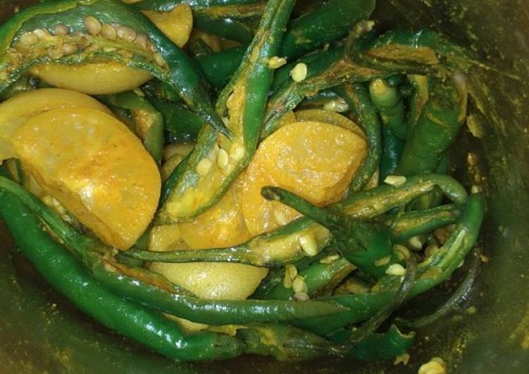 Recipe of Quick Lemon Mirch ka Pickle