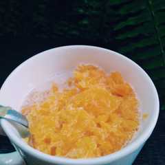 A picture of Calabaza (Andaí) con leche de coco.