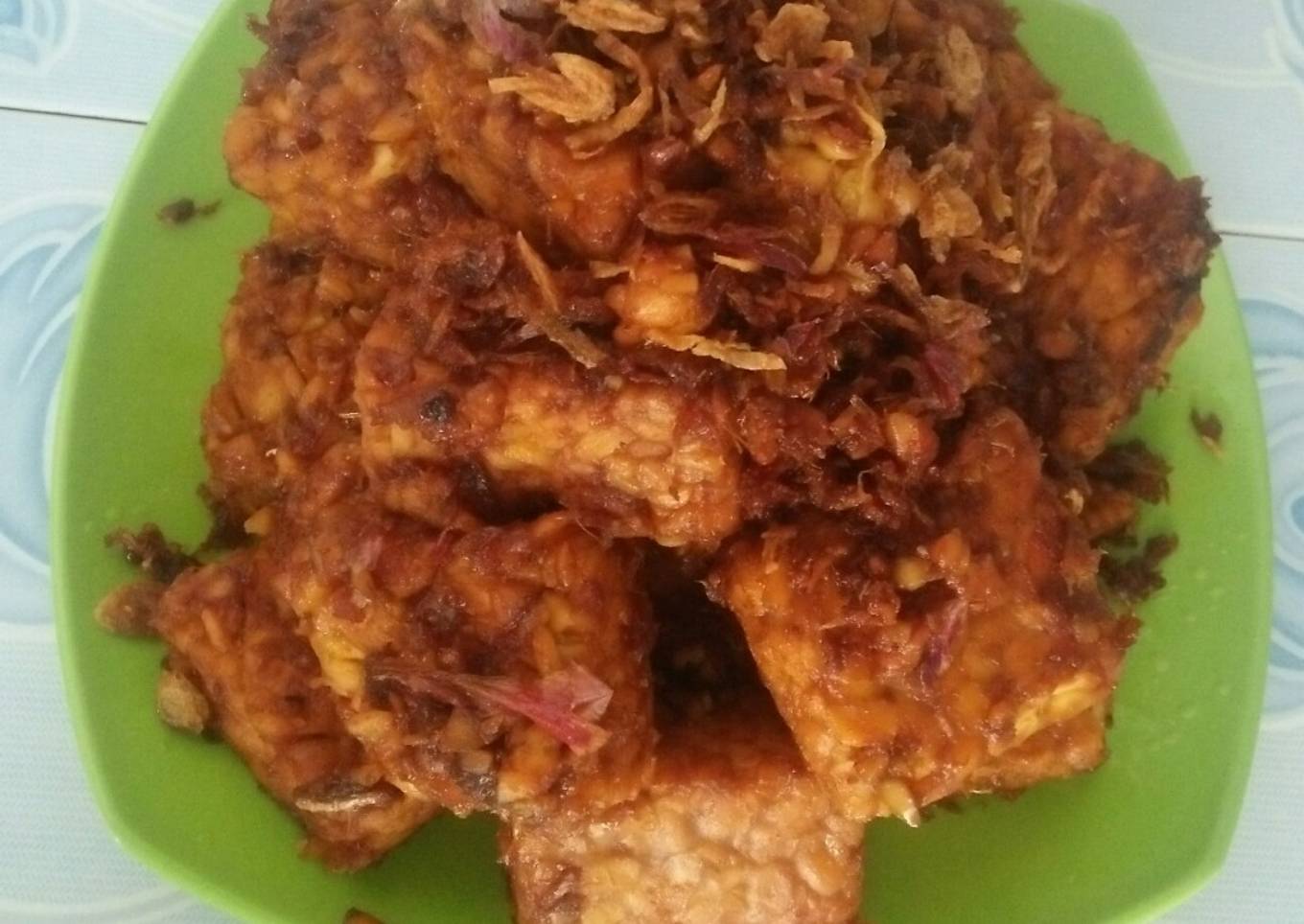 Tempe bacem ngasal warnas teh yuyun