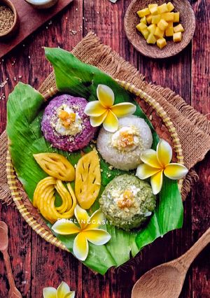 Foto resep Ketan Mangga Thailand dg Pewarna Alami
