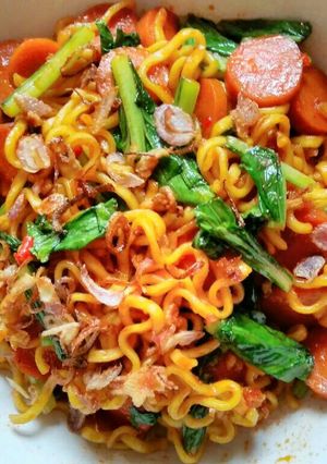 Foto resep Mie Goreng Sosis Pedas