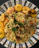 Arroz con mollejas y corazones