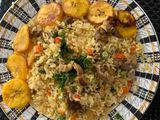 Arroz con mollejas y corazones
