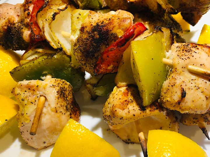 Simple Way Make Recipe Quick Grilled Lemon Chicken Kabobs that is Can Pamper Your Tongue, Tasty}