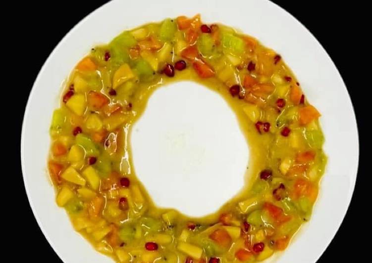 Simple Way to Prepare Homemade Fruit Custard without Custard (Only fruits)