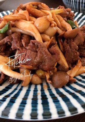 沙茶雙菇炒牛肉 的食譜成品照片