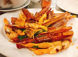 Hình của món Ốc móng tay xào me.