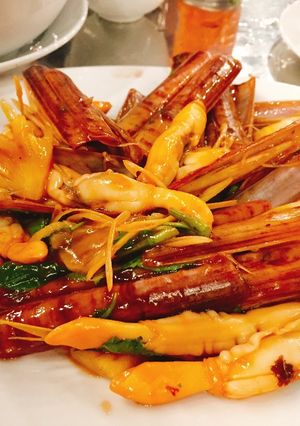 Hình của món Ốc móng tay xào me.