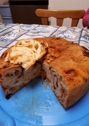 Foto di Focaccia voltata con la cipolla novella "spinźal" glutenfree