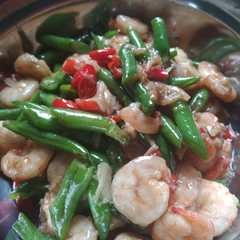 A picture of Tumis udang buncis.
