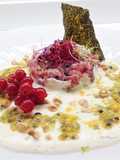 Tartare di tonno con mousse di frutto della passione