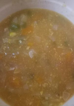 A picture of Mix veggies soup.