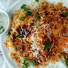 A picture of Beef Biryani.