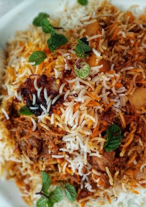 A picture of Beef Biryani.