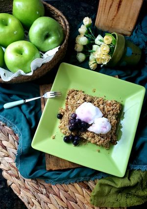 Una foto de Crumble de Manzana🍏🍏🍏