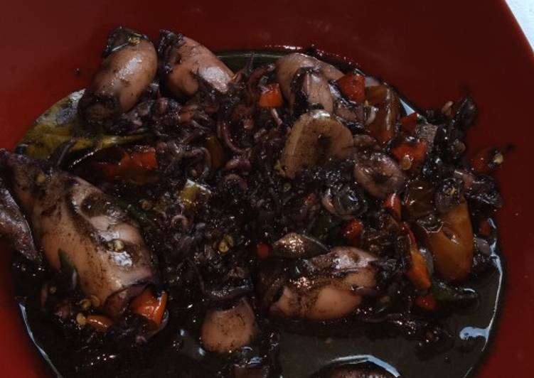 Cara mengolah Cuhidas cumi hitam pedas, Bikin Ngiler