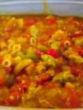 Pasta corta con vegetales