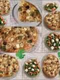 خبز الجبن🧀 والزيتون مع سلطة جرجير🥗