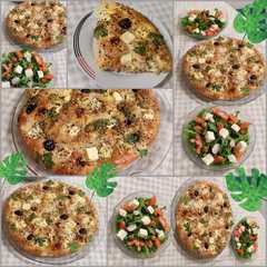 خبز الجبن🧀 والزيتون مع سلطة جرجير🥗-レシピのメイン写真