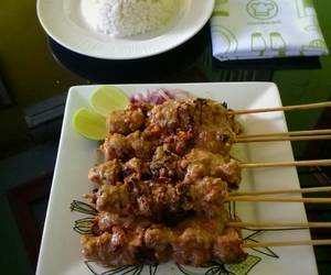 Gampangnya Memasak Sate ayam madura teflon Nikmat Lezat