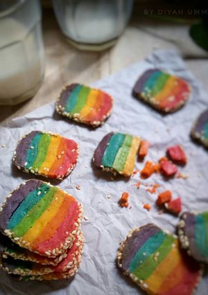 Foto resep Rainbow Cookies | Cookies Potong