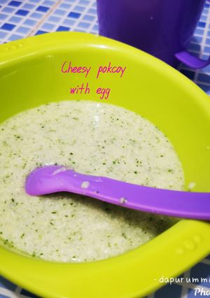 Foto resep Cheesy pokcoy with egg (mpasi 6mo) <70>
