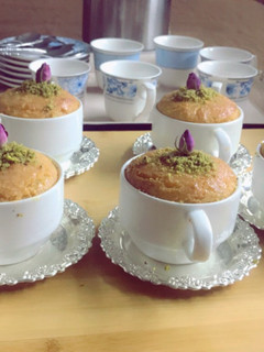 صورة لوصفة بسبوسة الطازج بالفناجين