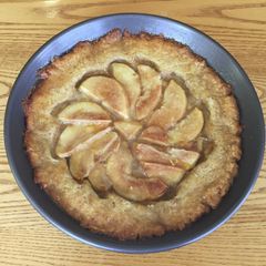 A picture of Pear Tart w/ Rum Butter Glaze.