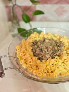 صورة لوصفة سلطة المكرونة بالتونة سهله ولذيذة 😍😋