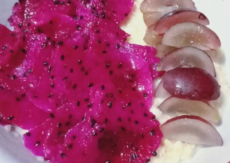 Resep Oatmel toping buah Anti Gagal