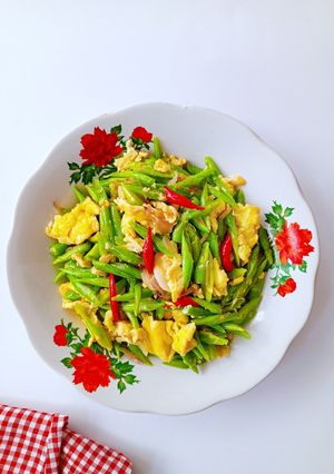 Foto resep Orak Arik Telur Buncis Saus Tiram
