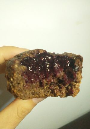 Una foto de Muffins de chocolate rellenos