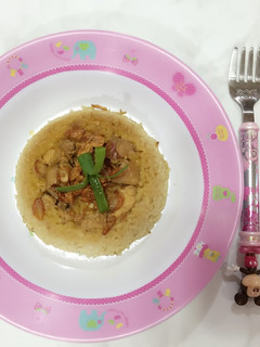 Foto resep Nasi Tim Ayam simple