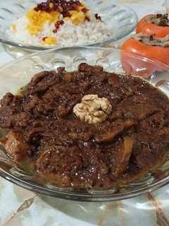 عکسی از دستور خورشت شش انداز بادمجان(گیلانی)