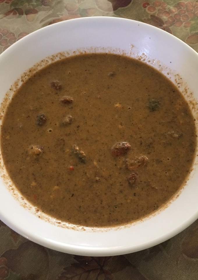 Una foto de Sopa de hongos