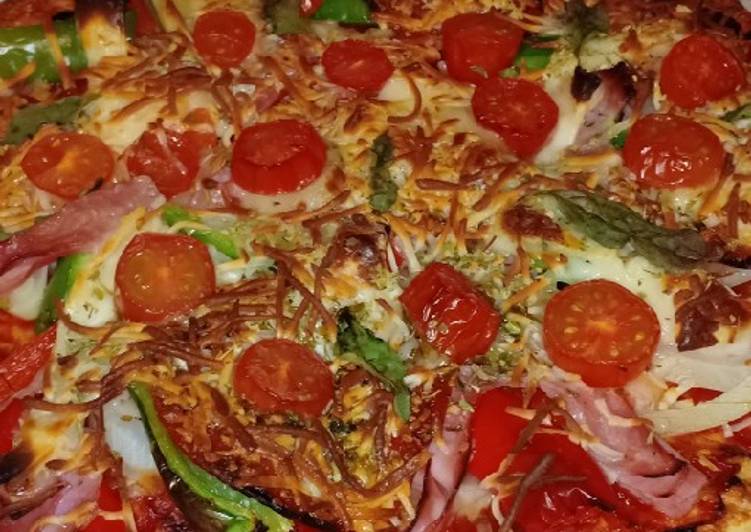 Pizza con base de pollo🇮🇹Keto/Sin Gluten/Low carb