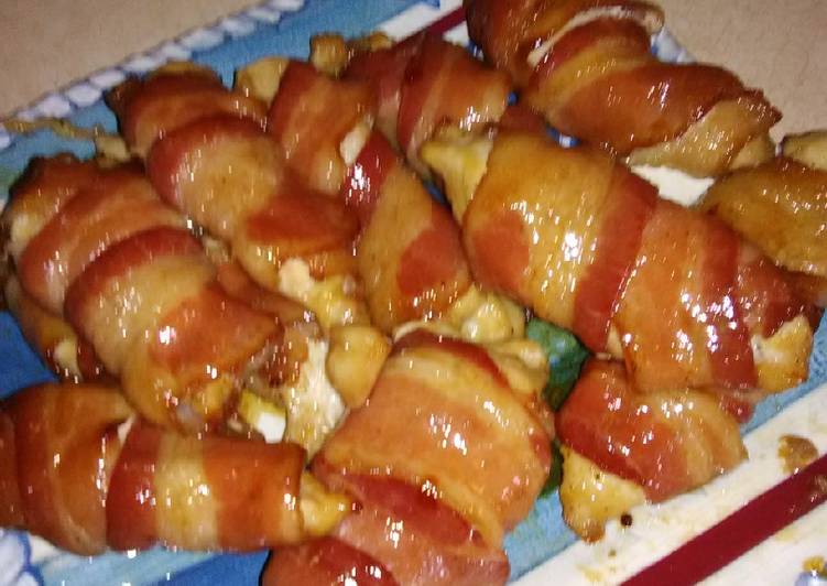 Brown sugar bacon wrapped chicken