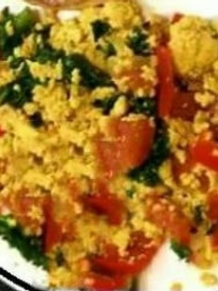 A picture of Mexican Style Scrambled Egg.