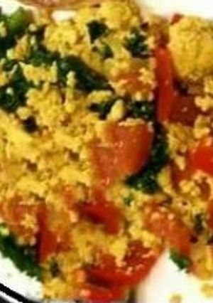 A picture of Mexican Style Scrambled Egg.
