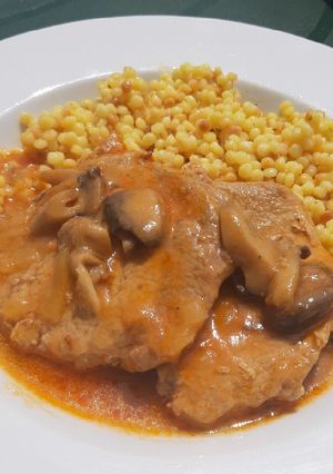 Gombás karaj recept fotója