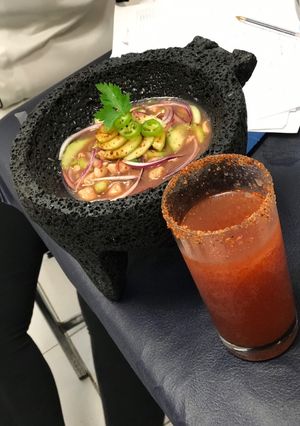Una foto de Aguachile de callo de hacha