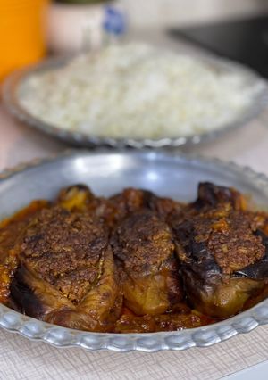 عکسی از دستور بادمجون شکم پر 😋