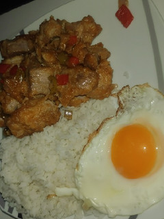 Una foto de Carne de cerdo con salsa agridulce