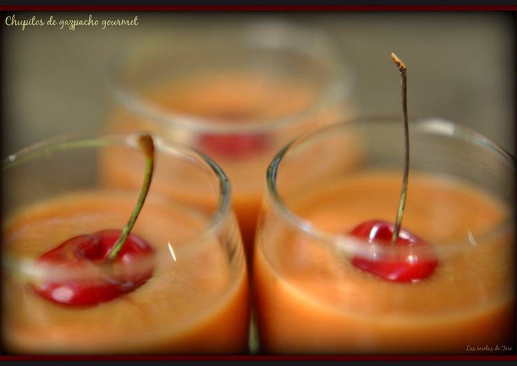 Chupitos de gazpacho gourmet