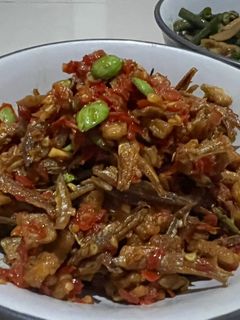 Foto resep Ikan teri sambal dengan petai