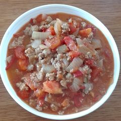 Tomato and Pork in Sauce A picture of Tomato and Pork in Sauce.