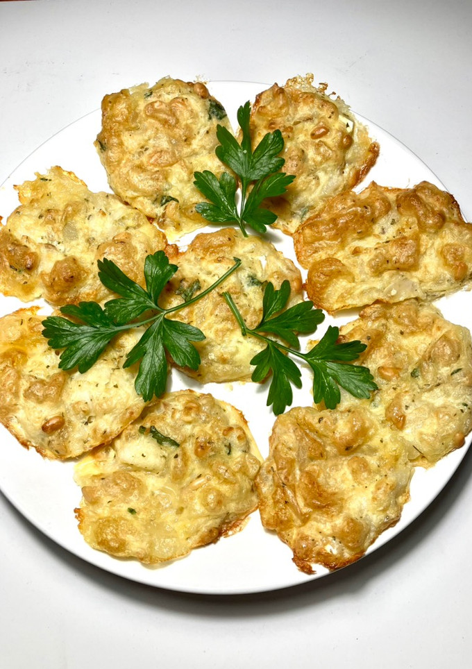 Una foto de Tortitas de bacalao desmigado congelado ❄️ al horno